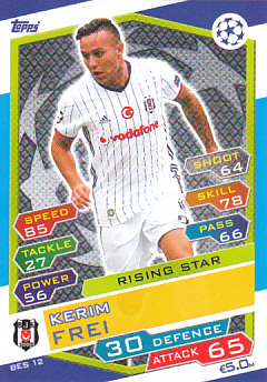 Kerim Frei Besiktas JK 2016/17 Topps Match Attax CL Rising Star #BES12